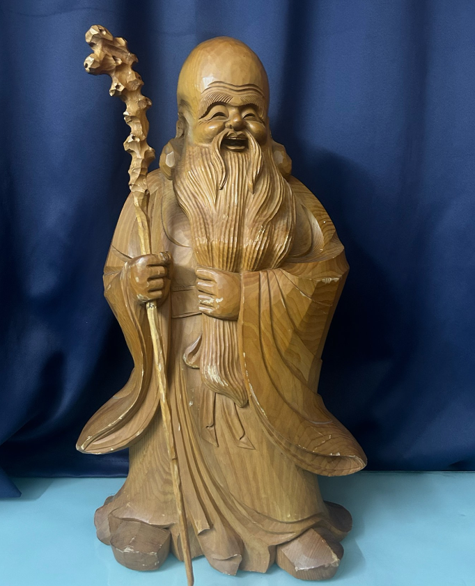 黄杨木雕寿老人寿星公